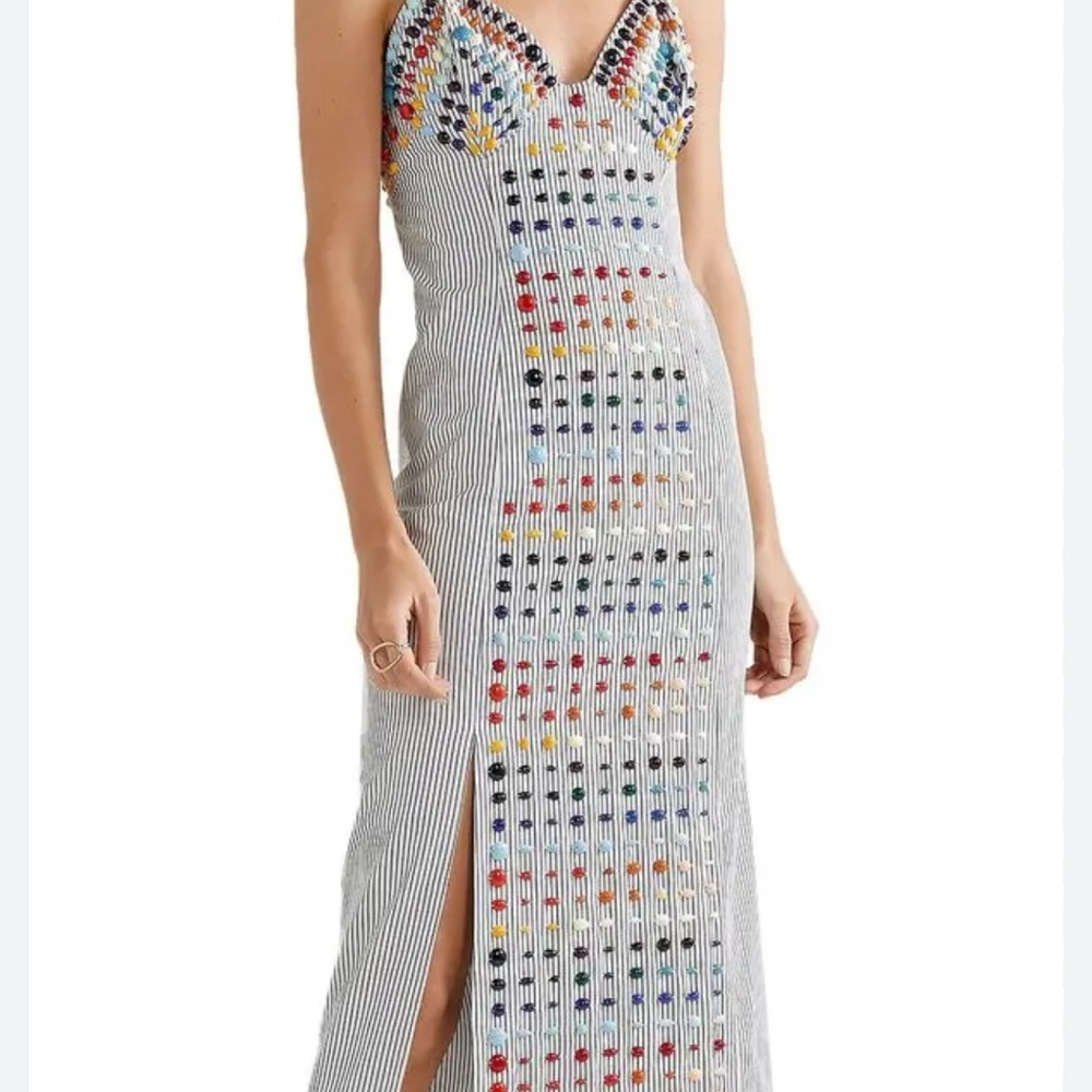 Rosie Assoulin Multicolor Embellished Maxi Dress
